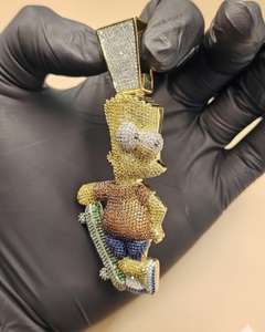 จี้แฟชั่นฮิปฮอปประดับเพชรโมอิสซาไนต์ VVS จี้ตัวอักษรสั่งทำ จี้ตัวการ์ตูนสั่งทำ เงินแท้ 925 จี้ของขวัญ - Product Image 6