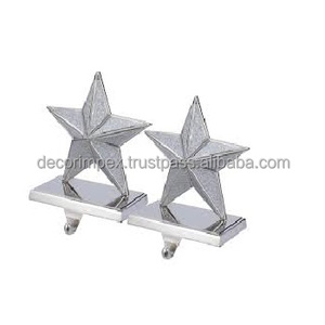Fábrica de India, decoración navideña, mantel de Metal plateado, soportes para medias de árbol, soporte para medias de árbol de Navidad, colgador de medias - Product Image 5