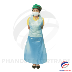 Delantal de Limpieza Desechable Hecho de Plástico HDPE, Colores Transparentes, Diseño sin Mangas con Cuello Halter y Lazos, Ligero y Cómodo - Product Image 4