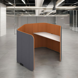 Station de travail acoustique compacte Hexagon FLOW 1 Fabric Office Pod pour des environnements de travail silencieux - Product Image 1