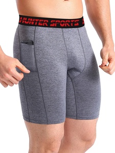 Pantalones Cortos de Compresión de Secado Rápido para Hombre, Diseño Sólido Informal, Ropa Deportiva Elástica para Entrenamiento - Product Image 1