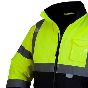 Men Summer High Visibility Safety <b>Reflective</b> Anti-Bacterial Quick Dry Waterproof Windproof 100% Polyester Workwear Construction - Product Image 4
