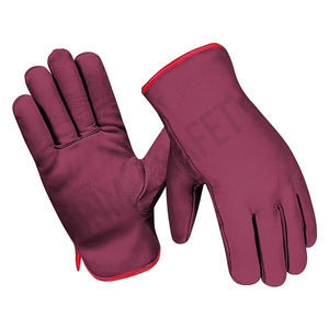 Gants de protection en cuir grainé de vachette, résistants au froid, avec doublure polaire épaisse, ignifuges, pour la sécurité des conducteurs, confortables et industriels - Product Image 2