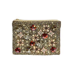 Handcrafted Indian Luxury Casual Daily Fashion Accessory Colorful Glass <b>Beaded</b> Baguette Handle Bag Durable <b>Crystal</b> Art Accessory - Product Image 1