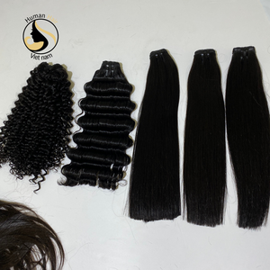 โรงงานมืออาชีพขายส่งผมผ้า100% เวอร์จินเวียดนามปลายหนาธรรมชาติตรงสีดำมนุษย์ต่อผม - Product Image 4