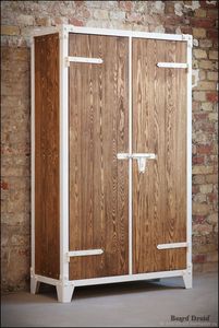 Modern Industrial <b>Rustic</b> Mango Wooden Door Single Horizontal Living Room Bed Office <b>Wardrobe</b> Cabinet Convertible Bedroom - Product Image 4