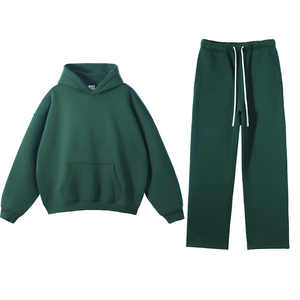 Conjuntos Deportivos para Mujer, Transpirables, de Invierno, de Algodón, Dos Piezas, Sudadera con Capucha y Pantalones de Cintura Alta, Ropa Casual Urbana, Fabricante OEM - Product Image 2