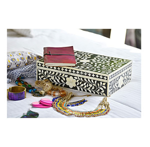 Boîte décorative en nacre naturelle avec incrustation de perles, artisanat indien Royal, pour taille personnalisée et vente - Product Image 3