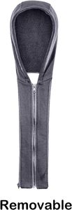 Men Black PU Leather Moto Biker <b>Jacket</b> Hooded Zipper Front Solid Color Slim Fit Regular Sleeve Autumn Windproof - Product Image 6