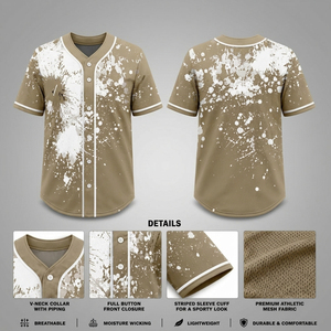 เสื้อเบสบอลราคาส่งคุณภาพดี ชุดยูนิฟอร์มเบสบอลสำหรับทีม บริการ OEM ดีไซน์ใหม่ - Product Image 1