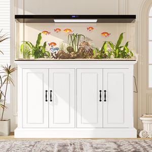Supporto per Acquario Resistente da 55-75 Galloni con Presa di Corrente e 4 Armadietti per Rettili e Tartarughe - Accessorio per Acquario - Product Image 1