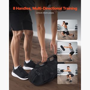 Sac de frappe en PVC robuste pour entraînement, réglable de 5 à 25 lb, sac de musculation pour fitness et entraînement de force, capacité de 20 kg - Product Image 6