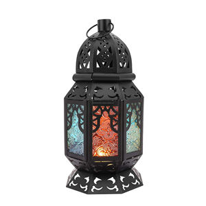 Linternas marroquíes, linterna de vela antigua, linterna decorativa de Metal negro para decoración del hogar - Product Image 3