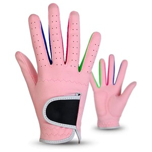 Gants de golf en cuir synthétique de qualité supérieure, paume blanche, pour adultes, respirants, avec petits trous autour des doigts pour un séchage rapide et un confort optimal - Product Image 1