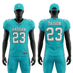 Women American Football Uniform 280 GSM Polyester Spandex Stretch Fabric <b>Maroon</b> Gold Panel Design Custom Sublimation Embroidery - Product Image 3