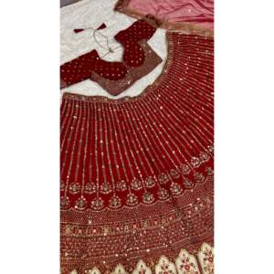 Lehenga choli ออกแบบโดยดีไซเนอร์สำหรับผู้หญิงลำดับดอริและด้ายทำงานหัตถกรรมอินเดียแบบดั้งเดิมที่สวยงาม - Product Image 6
