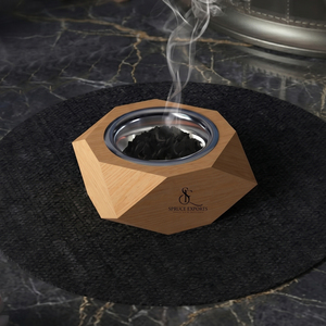 Geometric Design Wooden <b>Bakhoor</b> Burner Modern Hexagon Arabic <b>Oud</b> Incense Holder With Removable Metal Cup Wholesale Incense Use - Product Image 1