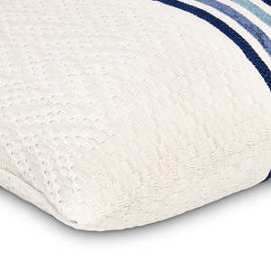 Mar 075 Minimalist Striped Square Hidden Zipper Closure Machine Washable Textile <b>Throw</b> Pillow Cover - Product Image 3
