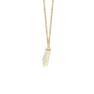 Colgante de barra con diamante cultivado en laboratorio de corte redondo graduado en oro de 10K, 14K, 18K y plata de ley 925, 935. Regalo para Ella. - Product Image 4