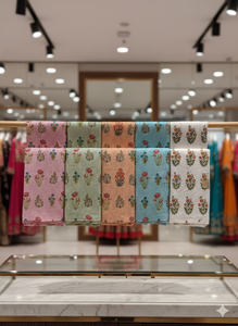 Tela de Algodón Popelina Peinada, Ligera, Transpirable, Ecológica, con Estampado Floral Sencillo y Elegante, para Vestidos de Niñas - Product Image 2