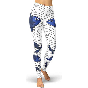 High Quality Women's Sport Leggings New Fashion Wear <b>Tights</b> <b>with</b> <b>Star</b> Print Plus Size High Waist Leggings OEM Service - Product Image 1