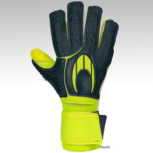 Gants de gardien de but de football jaunes, paume en silicone, fermeture auto-agrippante, unisexe, respirants, antidérapants - Product Image 2