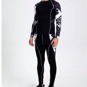 Survêtement de compression personnalisé avec logo, en nylon et polyester respirant, extensible, pour la gym – Fabricant et fournisseur OEM - Product Image 2