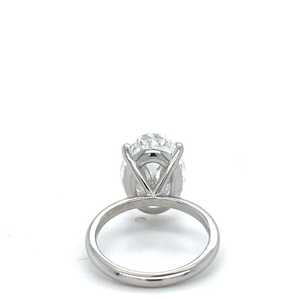 Anillo de Compromiso Solitario con Moissanita Ovalada Brillante de 3 Quilates, Plata 925 Original, Joyería con Dijes, Regalo para Aniversario u Ocasiones Especiales - Product Image 5