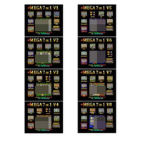 Nouvelle Mega 7 en 1 personnalisable pour un seul moniteur, plateau de jeu multi-jeux pour les 8 ans et plus, avec prise US, fabriqué à Taïwan