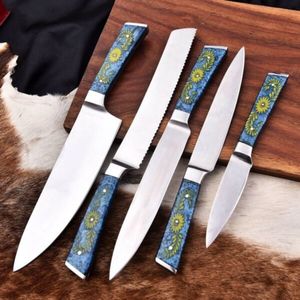 Ensemble de couteaux de chef durables pour la cuisine quotidienne, la découpe des légumes, la découpe de la viande et la préparation professionnelle des aliments - Product Image 1