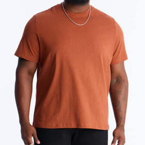 T-shirt pour homme en coton 100% uni avec logo personnalisé, coupe ample et décontractée, col rond, streetwear, marque privée, fabricant OEM ODM - Product Image 4