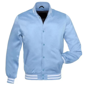 Veste en satin pour homme la plus vendue en gros, personnalisable, imperméable, coupe-vent, respirante, décontractée, à motif uni - Product Image 1