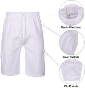 กางเกงขาสั้นลำลองผู้ชายคุณภาพสูง ผ้าฟลีซเนื้อนุ่ม 100% ผ้าฝ้าย ระบายอากาศ แห้งเร็ว ดีไซน์ OEM - Product Image 5