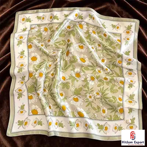 OEM ODM Custom Logo Satin Printed Scarf Fashion Brands Promotional Use Private Label Manufacturer Nigeria Ghana Kenya Congo - Product Image 4