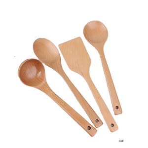 Soup Water Ladle Slotted Wood Utensil Set Wooden Cooking Spoon - Product Image 2