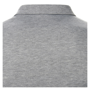 Chemise pour homme en tricot à blocs de couleur, manches courtes, style décontracté chic, gris, rouge, blanc, anti-rides, 100% coton, 220 grammes - Product Image 4