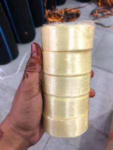 Bordure en dentelle de satin maillée 25 mm, luxueuse, en polyester, avec sequins et fil métallique, faite à la main, pour saris, robes, dupattas et vêtements ethniques - Product Image 3