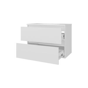 White Smoot Floating <b>Bathroom</b> <b>Vanity</b> with Two Drawers and Sink - Product Image 6