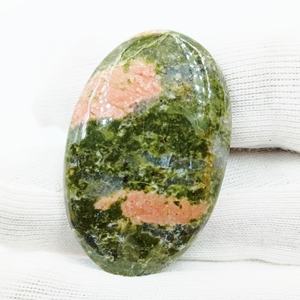 Cabujón ovalado de unakita natural pulido, piedra preciosa suelta para la fabricación de joyas, suministro al por mayor. - Product Image 3