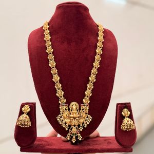 High Quality Traditional South <b>Indian</b> Ethnic Jade Bridal Set Zircon Flower Design 18K Gold Plated Third Party Wedding - Product Image 1