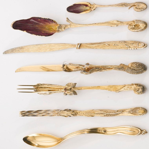Cubiertos clásicos de plata de ley con detalles elaborados, una variedad increíblemente refinada para venta al por mayor. - Product Image 4