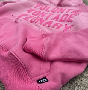 Conjuntos de Sudadera y Pantalones Lisos al por Mayor, con Estampado Personalizado por Pulverización de Potasio, Sudadera con Estampado Digital para Hombre - Product Image 5