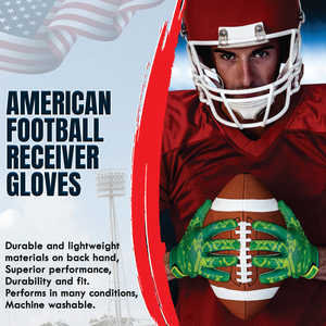 Nouveauté - Gants de football américain d'hiver vert - Personnalisables - Doigts entièrement couverts - Étanches - Écran tactile - Unisexe - Sports de plein air - Product Image 6