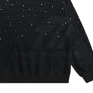 Sudadera con Capucha de Moda Casual para Hombre con Pedrería, 100% Algodón, Transpirable, Ecológica, Diseño Premium, Tela Suave, Ropa Urbana - Product Image 6