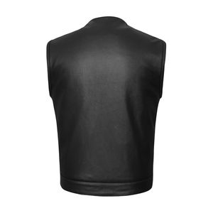 Nuevo Chaleco de Cuero de Alta Calidad para Hombre, Diseño Personalizado, Color Personalizado, Chaleco de Cuero de Primera Calidad Antiarrugas para Invierno - Product Image 3