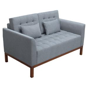 Sofá Seccional Tradicional de Dos Plazas para Uso Comercial en Salas de Estar y Escuelas con Estructura de Madera Indonesia y Tapicería de Lino - Product Image 2