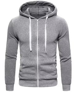 Échantillon Gratuit – Nouveaux Sweats à Capuche Zippés en Coton et Polyester pour Hommes, Qualité Supérieure, Style Streetwear Vierge avec Logo Couleur Personnalisable - Product Image 1