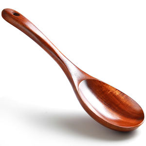 Ensemble de service à salade en bois de luxe, cuillère et fourchette artisanales, ustensiles de service écologiques, finition miroir haute brillance, cuisine moderne, salle à manger - Product Image 3