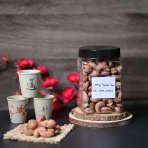 Noix de cajou séchées torréfiées de qualité supérieure, biologiques, du Vietnam, personnalisables, onctueuses et salées, en pot carré de 500g, vente en gros - Product Image 4