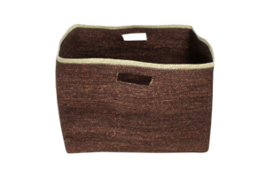 Rectangular Plant Fiber Storage Baskets With Handles Rustic Style Multi-Purpose Neatening Organization Basket <b>Set</b> <b>square</b> basket - Product Image 2